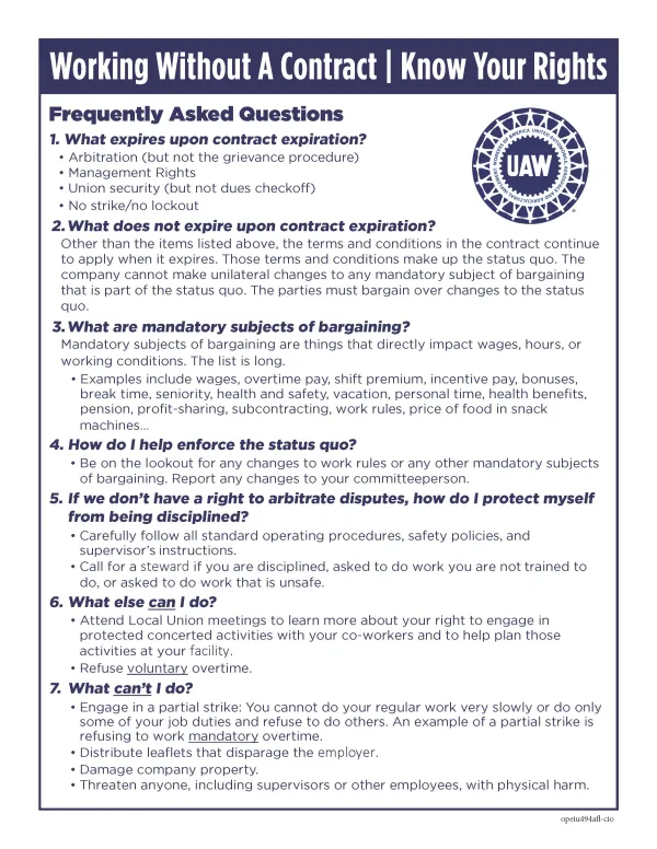 Working without a contract